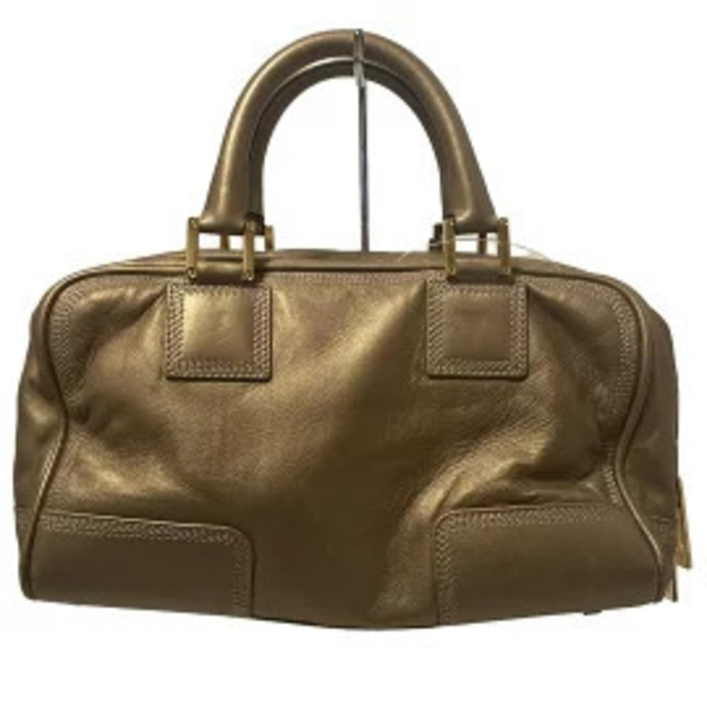 Loewe Amazona Handbag Gold Leather - Picture 2 of 5